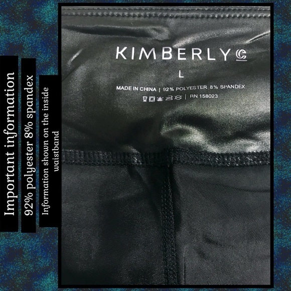 NIB NWT L CAPRI LEGGINGS BLACK MATTE SHINE STRETCH LIGHTWEIGHT~KIMBERLY C - Picture 10 of 14